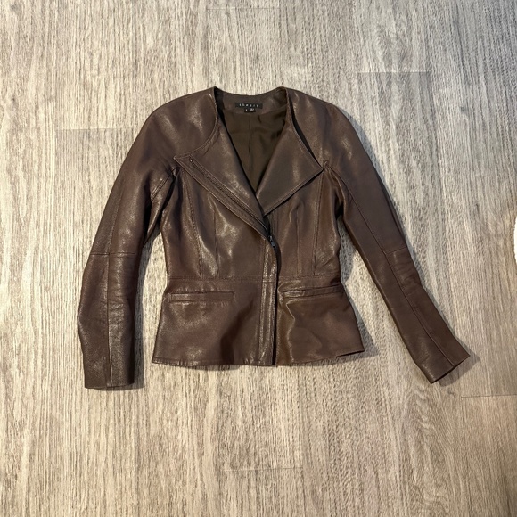 Theory Lamb Leather Jacket - Picture 1 of 5
